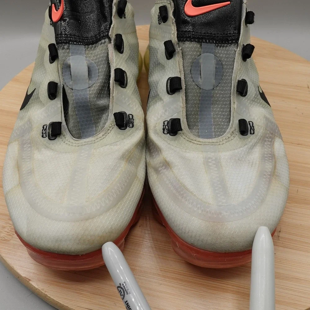 Nike Shoes Mens 7 Air Vapormax 2019 Volt Crimson Neon Athletic AR6631-007 Flaws